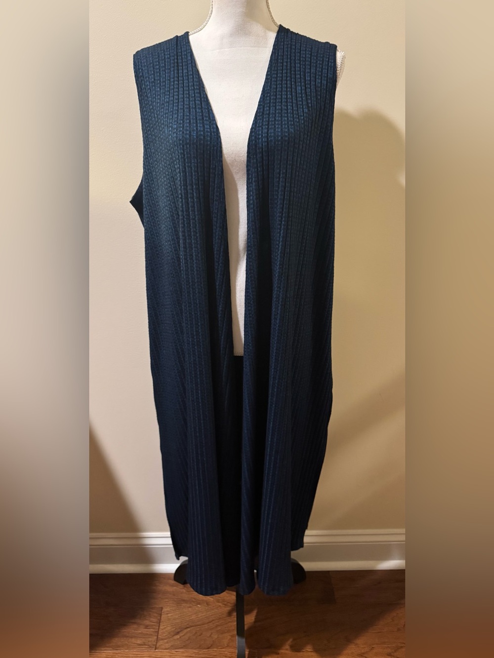 LuLaRoe Blue and Black Long Vest